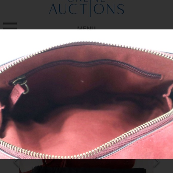 Frye Burgundy Leather Clutch